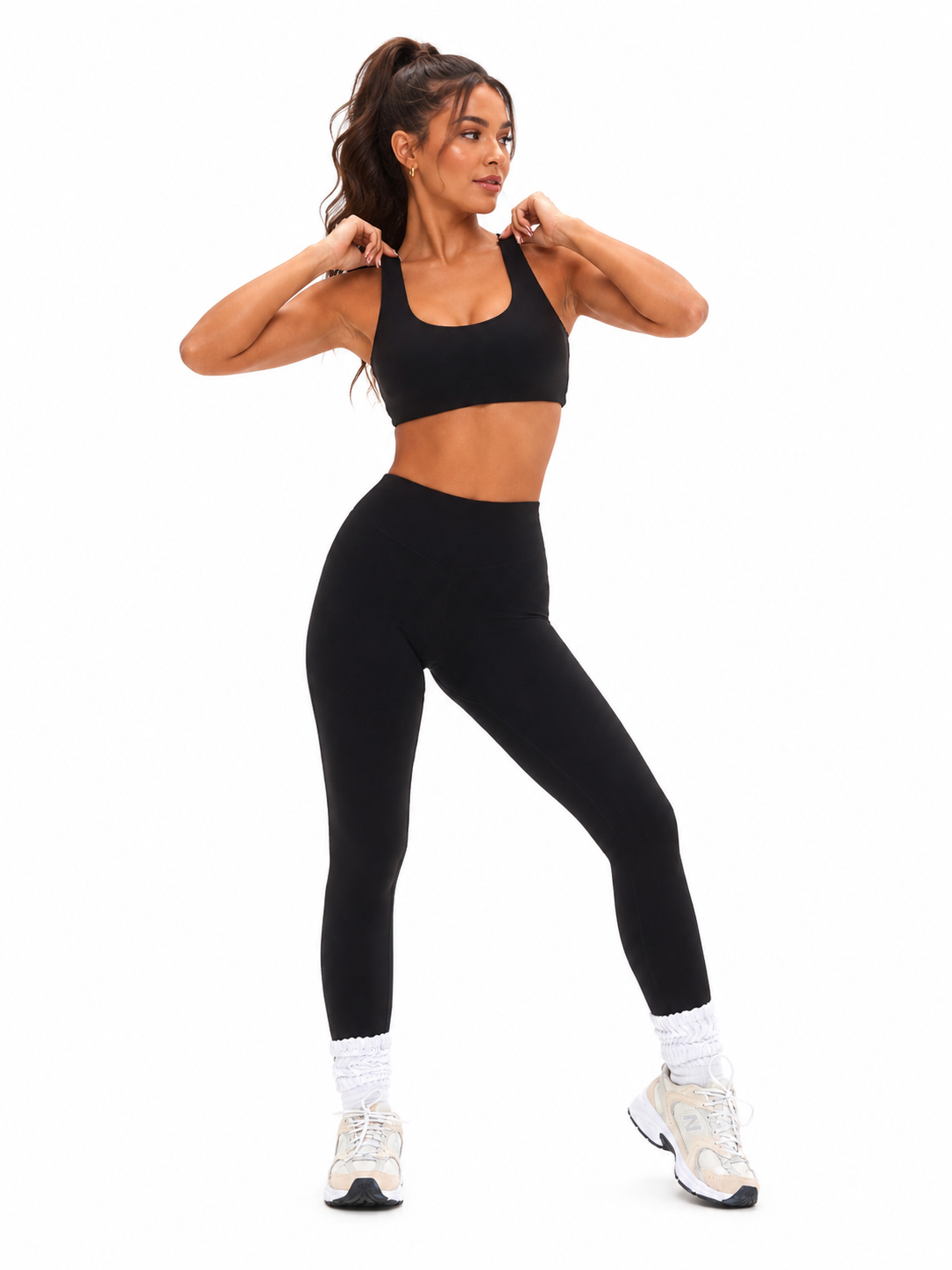 Double Dip Butter Sports Bra - Onyx Black