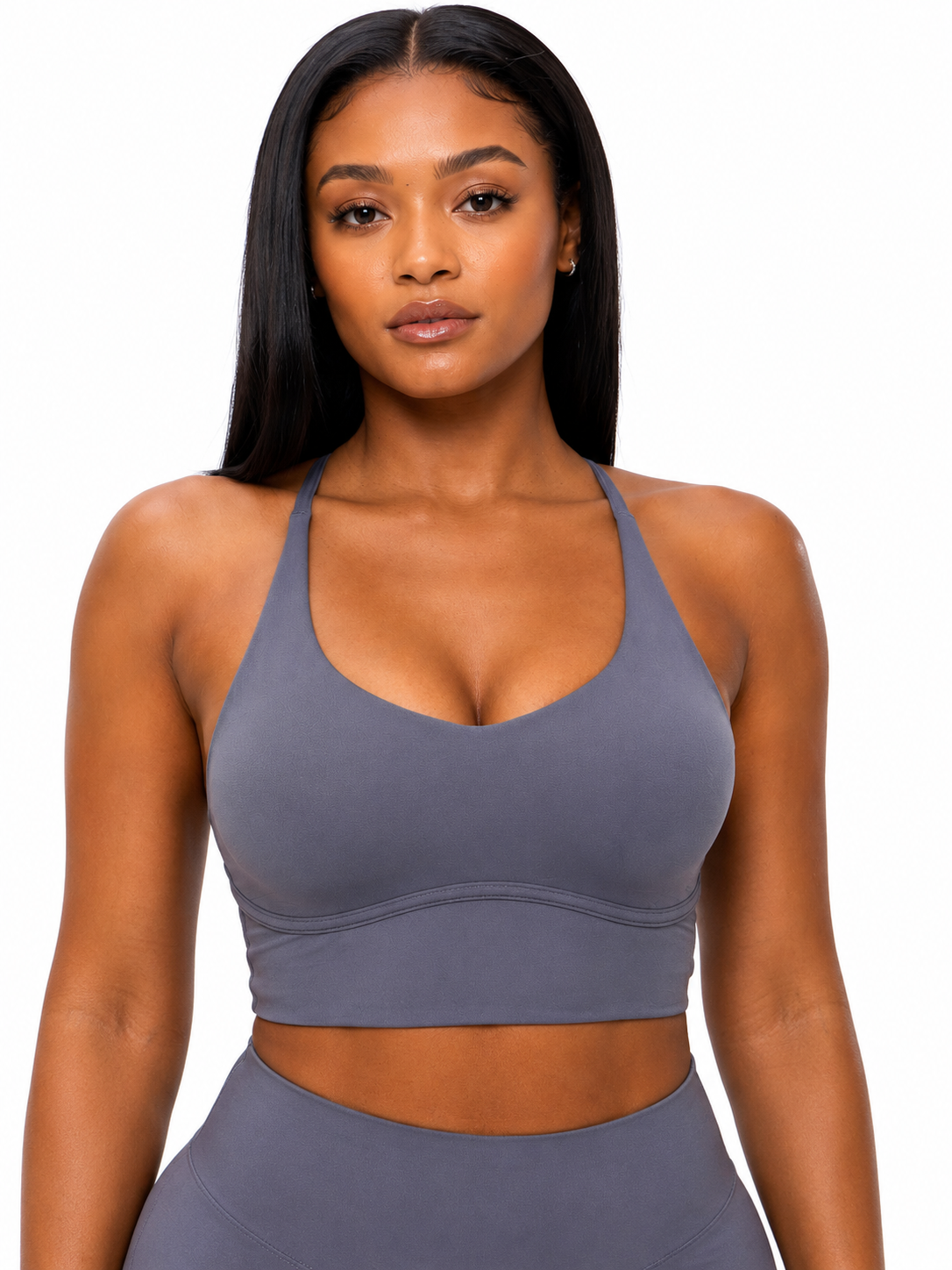 Poshknit Sports Bra - Blue Steel