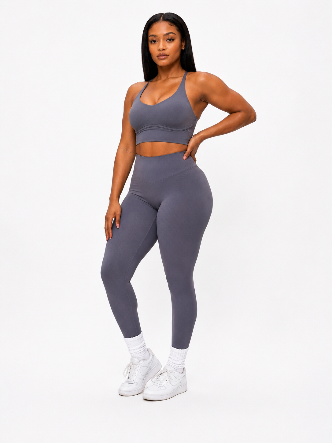Poshknit Sports Bra - Blue Steel