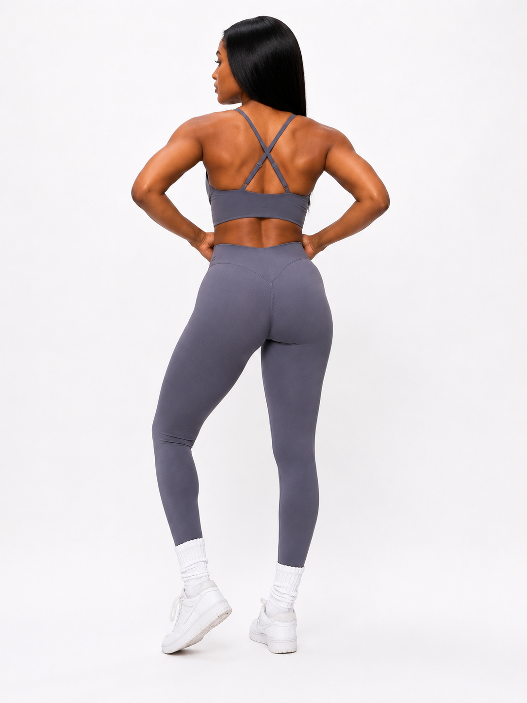 Poshknit Sports Bra - Blue Steel