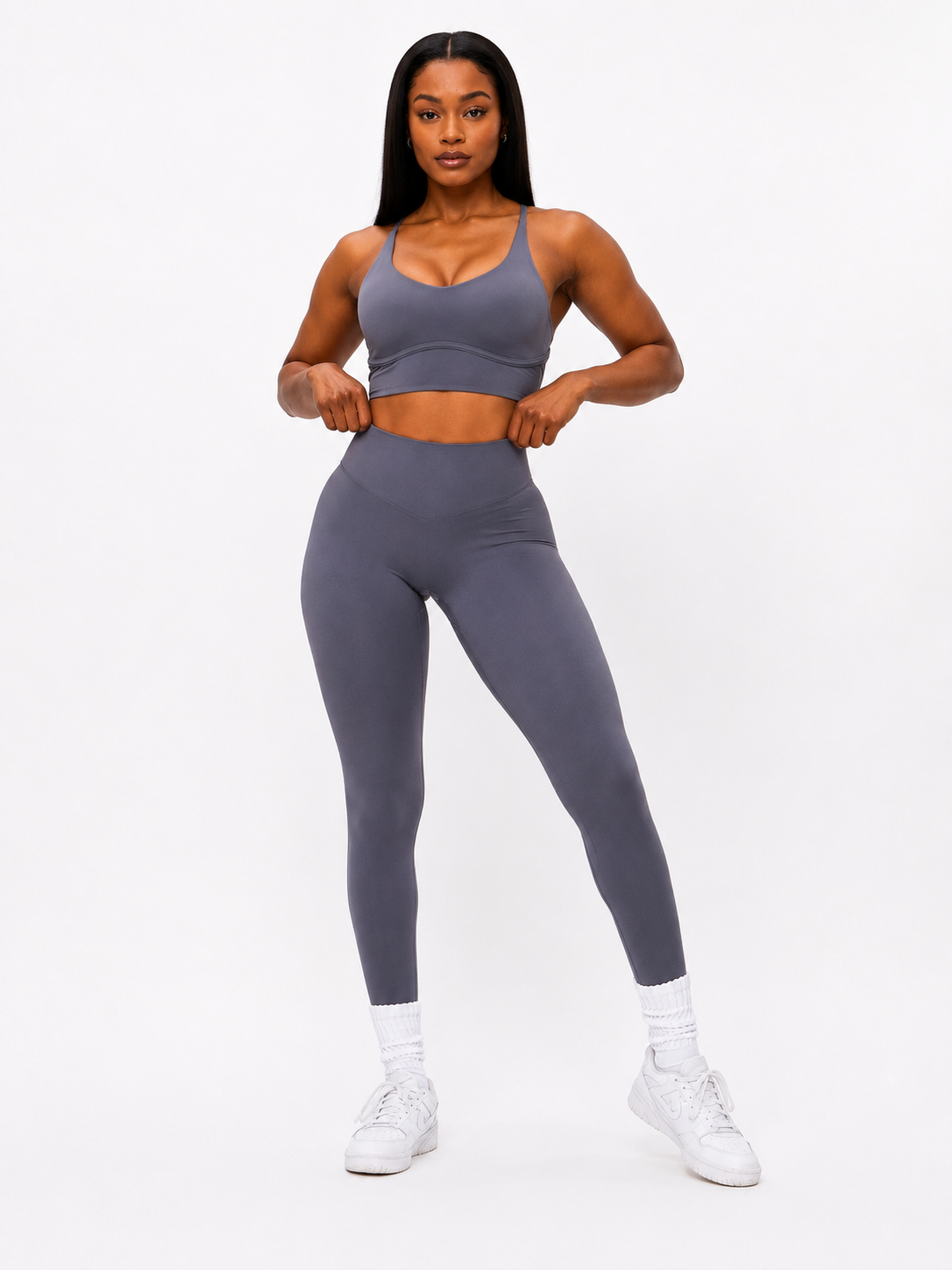 Poshknit Sports Bra - Blue Steel