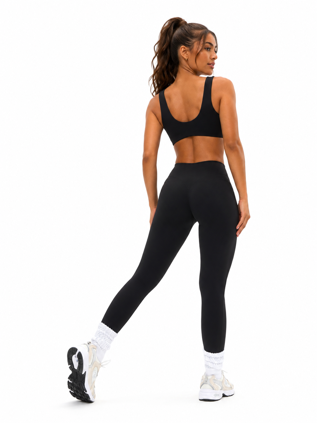 Double Dip Butter Sports Bra - Onyx Black